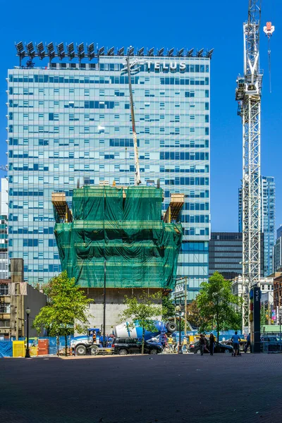 Vancouver Canada 2019年7月22日 霍默街和西乔治亚街市中心的建筑工地 — 图库照片