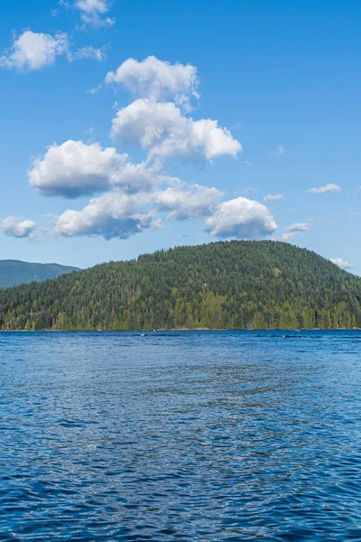 Vista Indian Arm North Vancouver Canada Soleggiata Giornata Primaverile Nuvole — Foto Stock