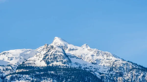 Панорама Гір Снігом Вершині Ясного Блакитного Неба Британська Колумбія Канада — стокове фото