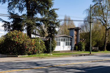 VANCOUVER, Kanada - 10 Nisan 2025: Oak Caddesi 'ndeki Vancouver Çin Yedinci Gün Adventist Kilisesi