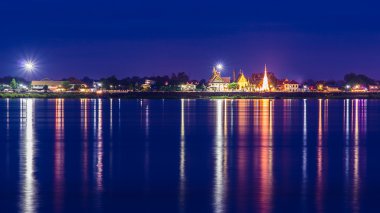 Geceleri, görüntülendi Mekong Nehri, Nakhon Phanom, Tayland