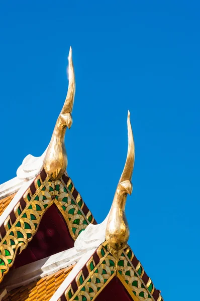 Gable apex on the roof of royal temple in Chiangmai, thailand