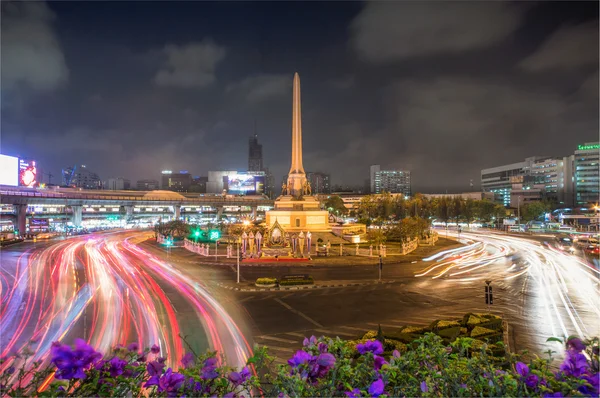 Bangkok Thailand February Twilight View Victory Monument Central Bus Transportation — стоковое фото