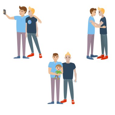 Eşcinsel çift koleksiyonu. 