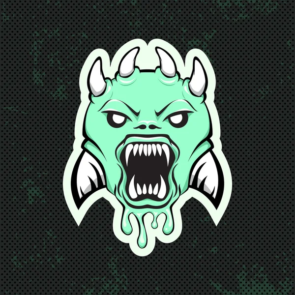 Logo moderno alienígena verde para un equipo deportivo. Logotipo prefabricado . — Archivo Imágenes Vectoriales