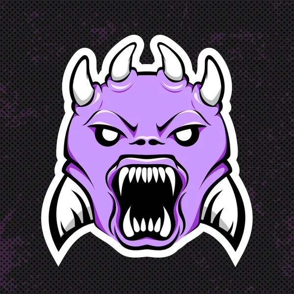 Logo moderno alienígena violeta para un equipo deportivo. Logotipo prefabricado . — Archivo Imágenes Vectoriales