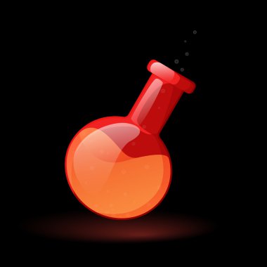 Tıpa oyun simgesine şişeyle sihirli sağlık iksiri.