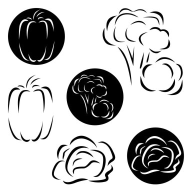 Sebze logolar küçük bir kümesi