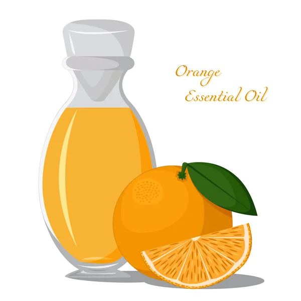 Eterisk olja av apelsin — Stock vektor