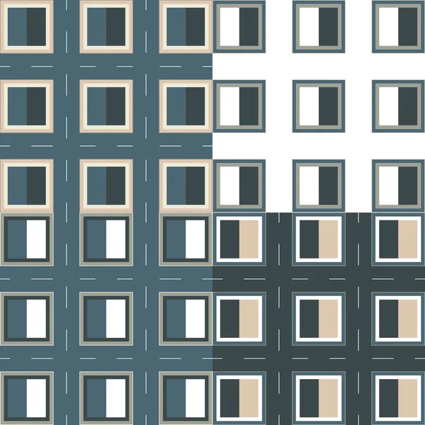 Modèle carré avec cadre et points de suture — Image vectorielle