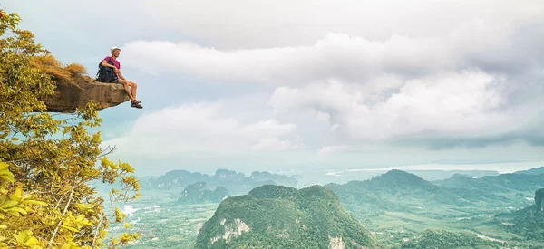 On the top of mountain — Stock Photo, Image