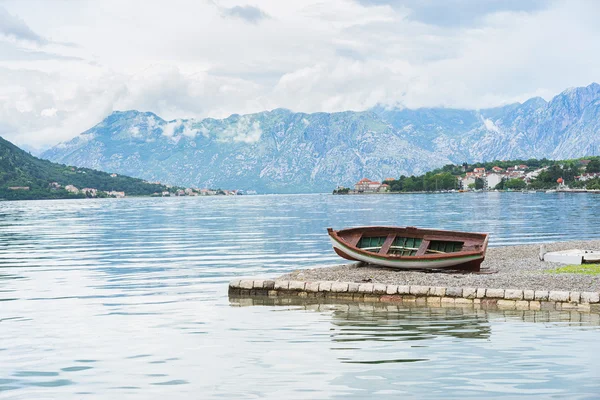 Boat at Boka Kotor bay — Stock Photo, Image