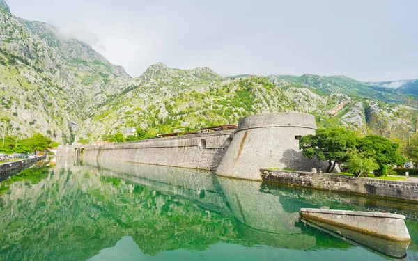 Kotor městské zdi opevnění — Stock fotografie