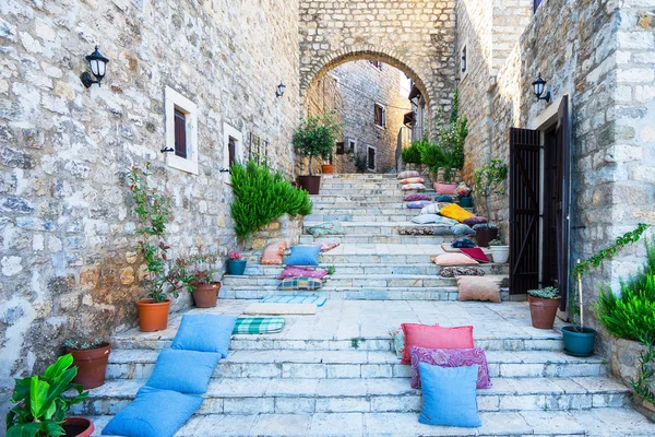 Stairs with pillows — Stock Photo, Image