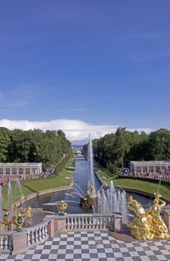 Grand peterhof Sarayı ve büyük çağlayan