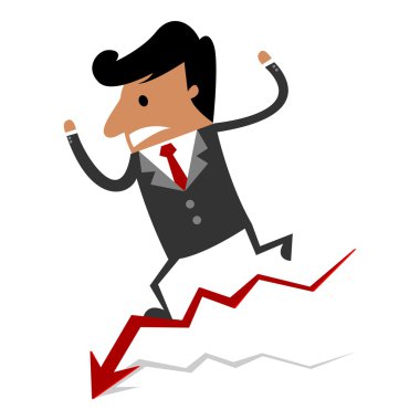 Uluslararası İş Adamı Karakter Borsa Crash Değer Kaybetme