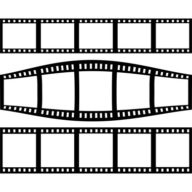 Filmstrip Set With Three Different Versions of Film clipart