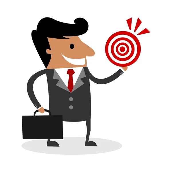 Young Business Man with an Aim — Stockvector