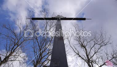 Yalnız bir çapraz oturur yaygaracı gri günde bir buğday alan ortasında terk edilmiş