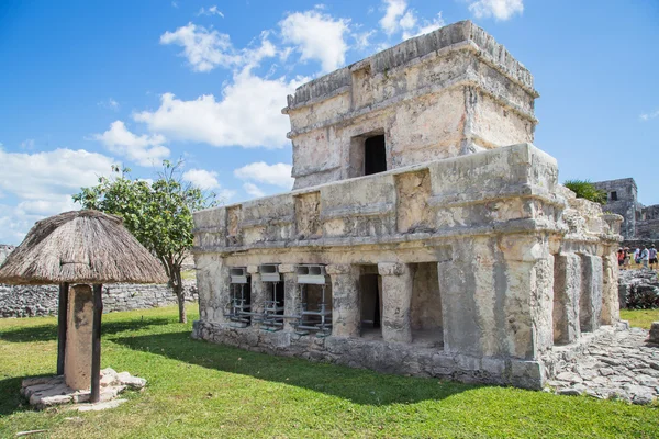 Maya harabelerini bir tulum. Eski şehir. Tulum sit alanı. Riviera Maya. Meksika