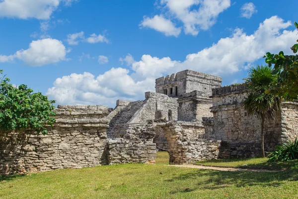 Tulum maja romjai. Régi város. Tulum régészeti lelőhely. Riviera Maya. Mexikó — Stock Fotó