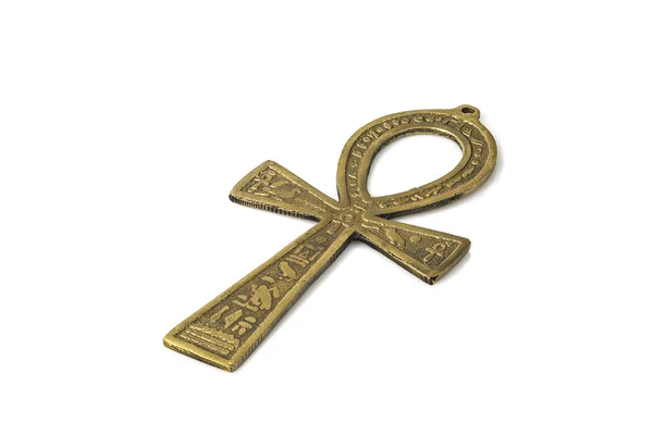 Egyptian symbol of life Ankh isolated on white with shadows — Stock Photo, Image