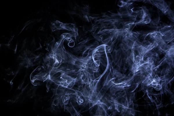 Incrível fumo abstrato em fundo preto — Fotografia de Stock