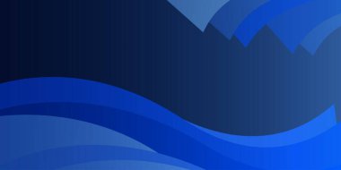 Soyut Mavi Dinamik Dalga Arkaplan Vektör Tasarımı Modern Karanlık Gradyan Sunum Şablonu Sanat Tasarımı