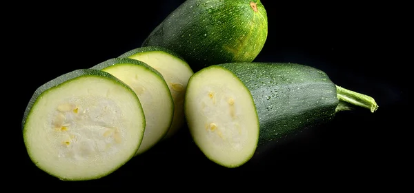 Squash proaspăt feliat verde — Fotografie, imagine de stoc