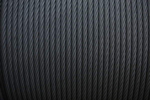 Closeup of a beautiful black metal cable — Stock Photo, Image