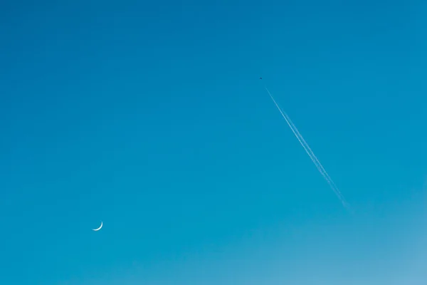 Sky. Moon. Airplane