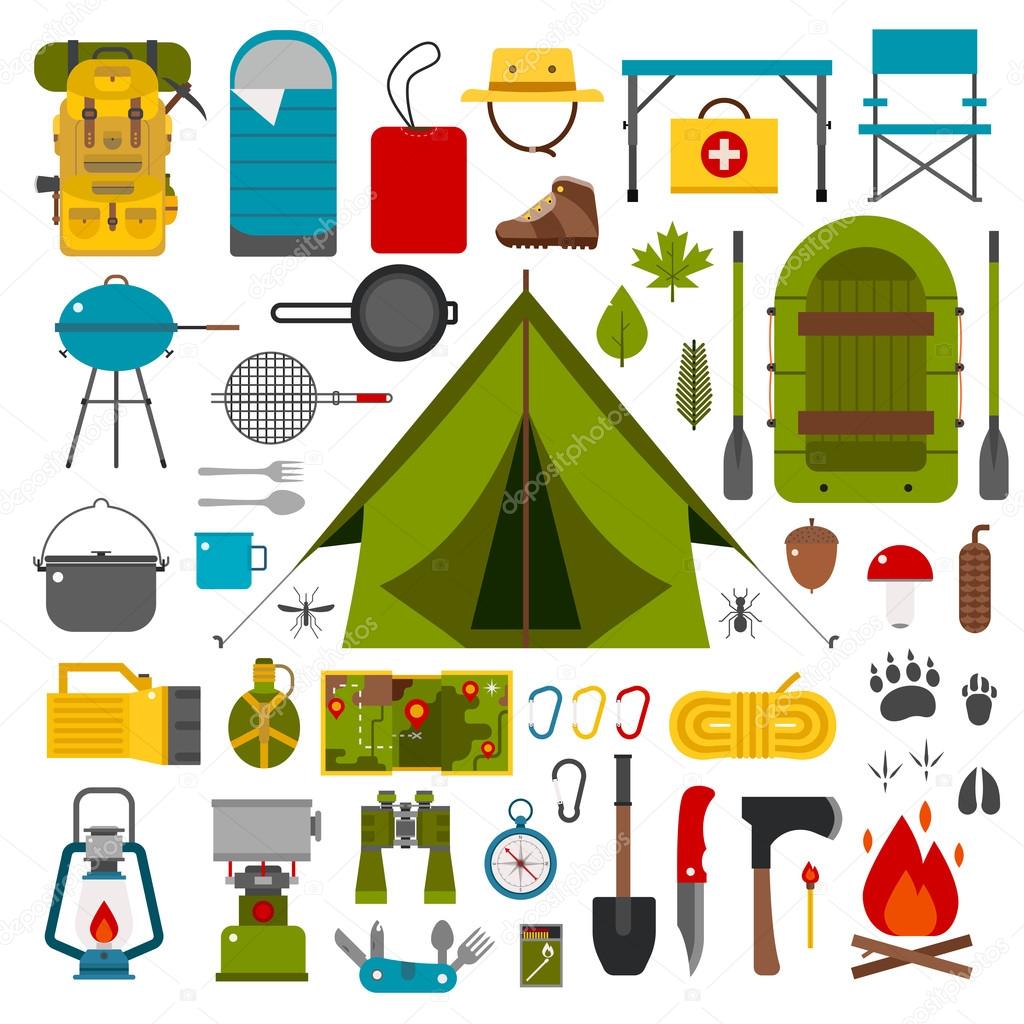 Vector Avalanche Safety Gear Icons Stock Illustration - Download