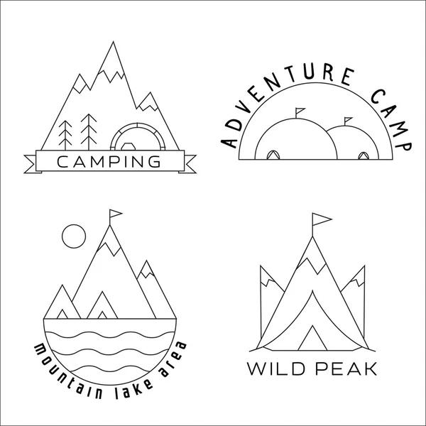 Reis thema Mountain Camp — Stockvector