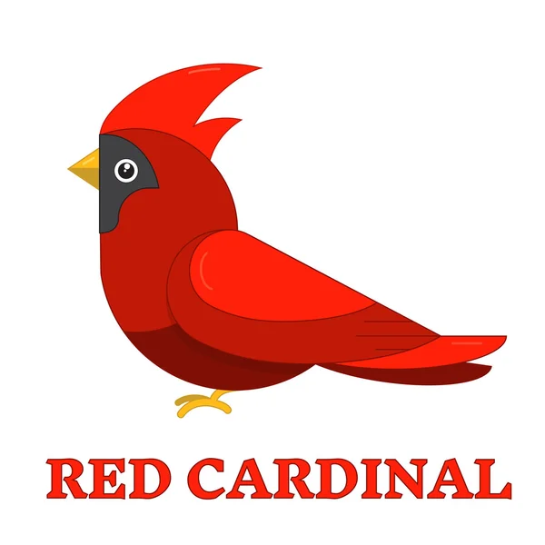 Red Cardinal Colorful Icon — Stock Vector