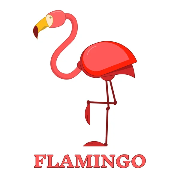 Icono lineal de flamenco rosado — Vector de stock