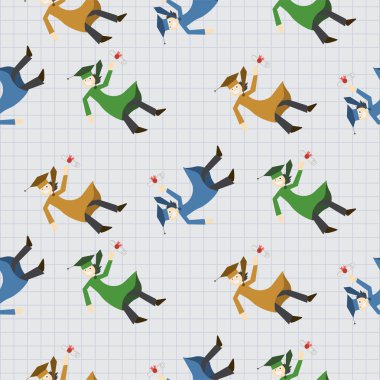 mutlu öğrenci çocuklar atarak