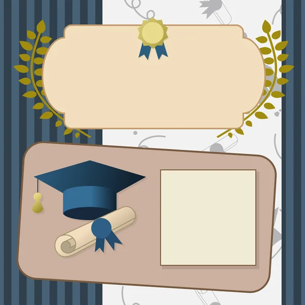 Запрошення випускників або сертифікат . — стоковий вектор