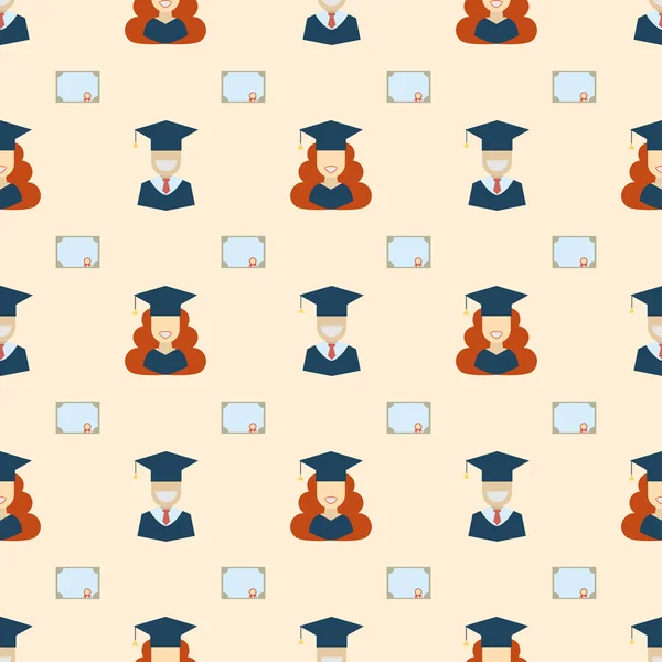 Fondo de celebración de graduación sin fisuras — Vector de stock