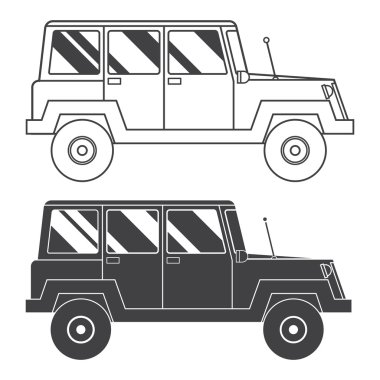 SUV Jeep anahat simgesini