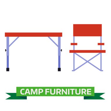 Tourist Table and Chair clipart