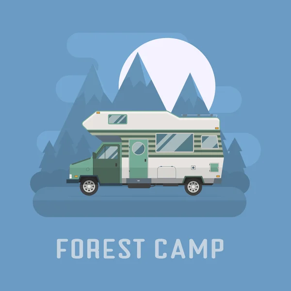 Camper viaggiatore Camper — Vettoriale Stock