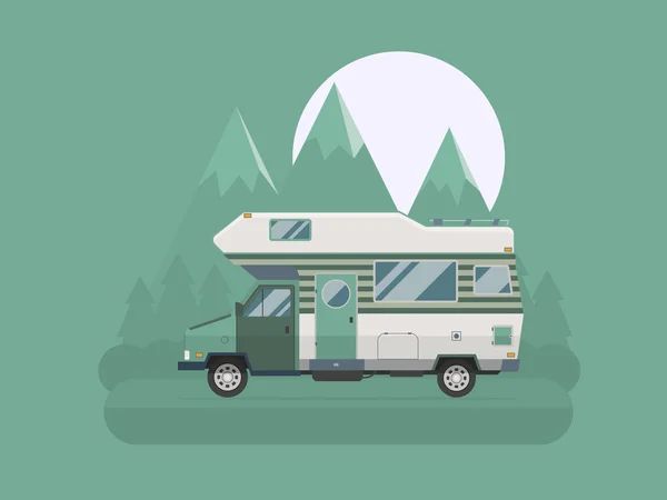 Camper traveler Truck — Stock Vector