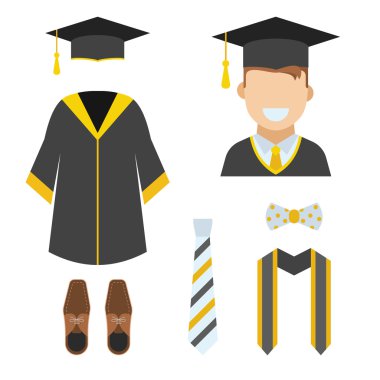Graduation Garment and Accessories clipart