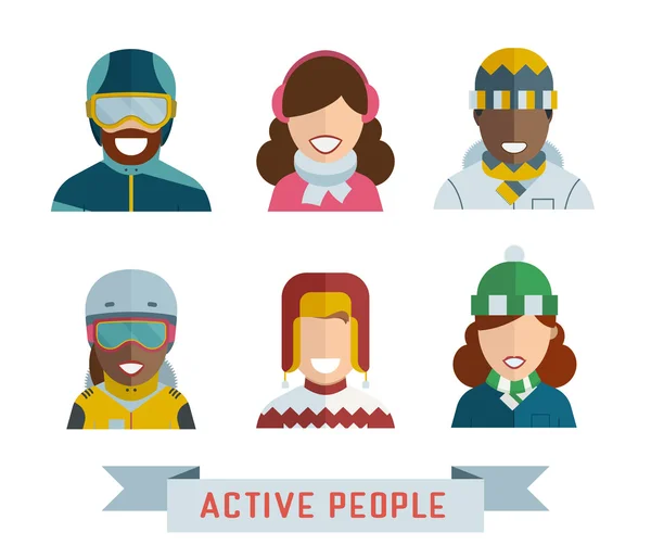 World Multinational Active People — 스톡 벡터