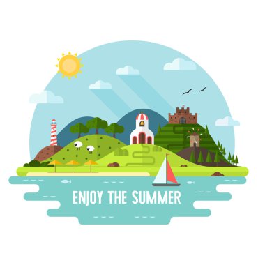 Yaz Macera Adası Manzara 