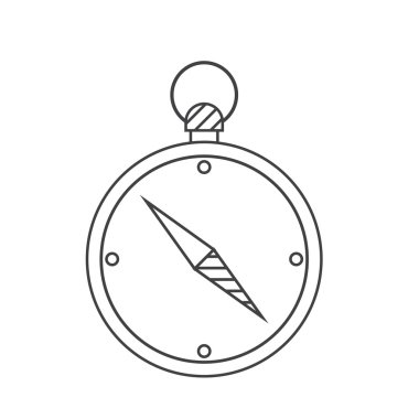 Pusula simgesini beyaz izole