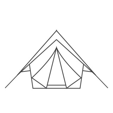 Turist çadır simgesi