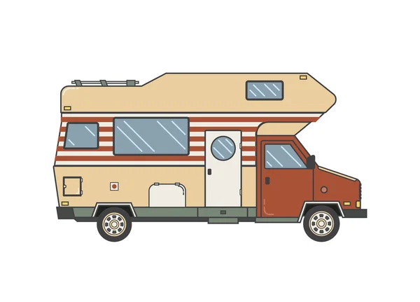 Camping Remorque Family Traveler Truck — Image vectorielle