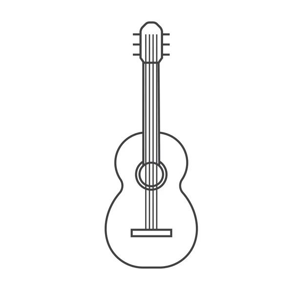 Icona chitarra musicale Outline — Foto Stock