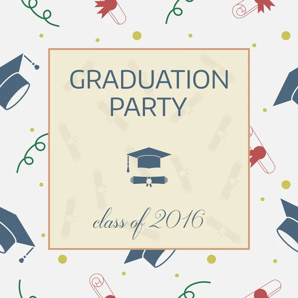 Graduation Celebrating Invitation or Postcard — Stock Photo, Image